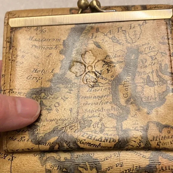 PATRICIA NASH. Vintage Map Print Wallet. Leather is so soft! Beautiful details. - Picture 8 of 12